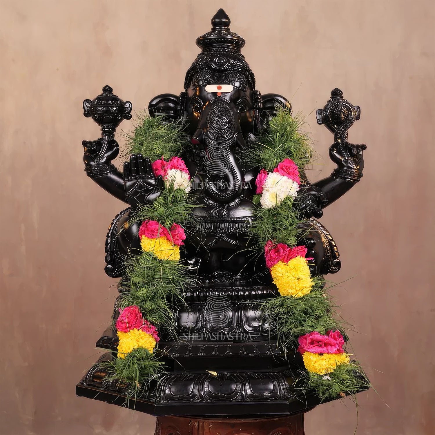 Heritage Black Polish Handcrafted Ganesha Idol - 2 feet