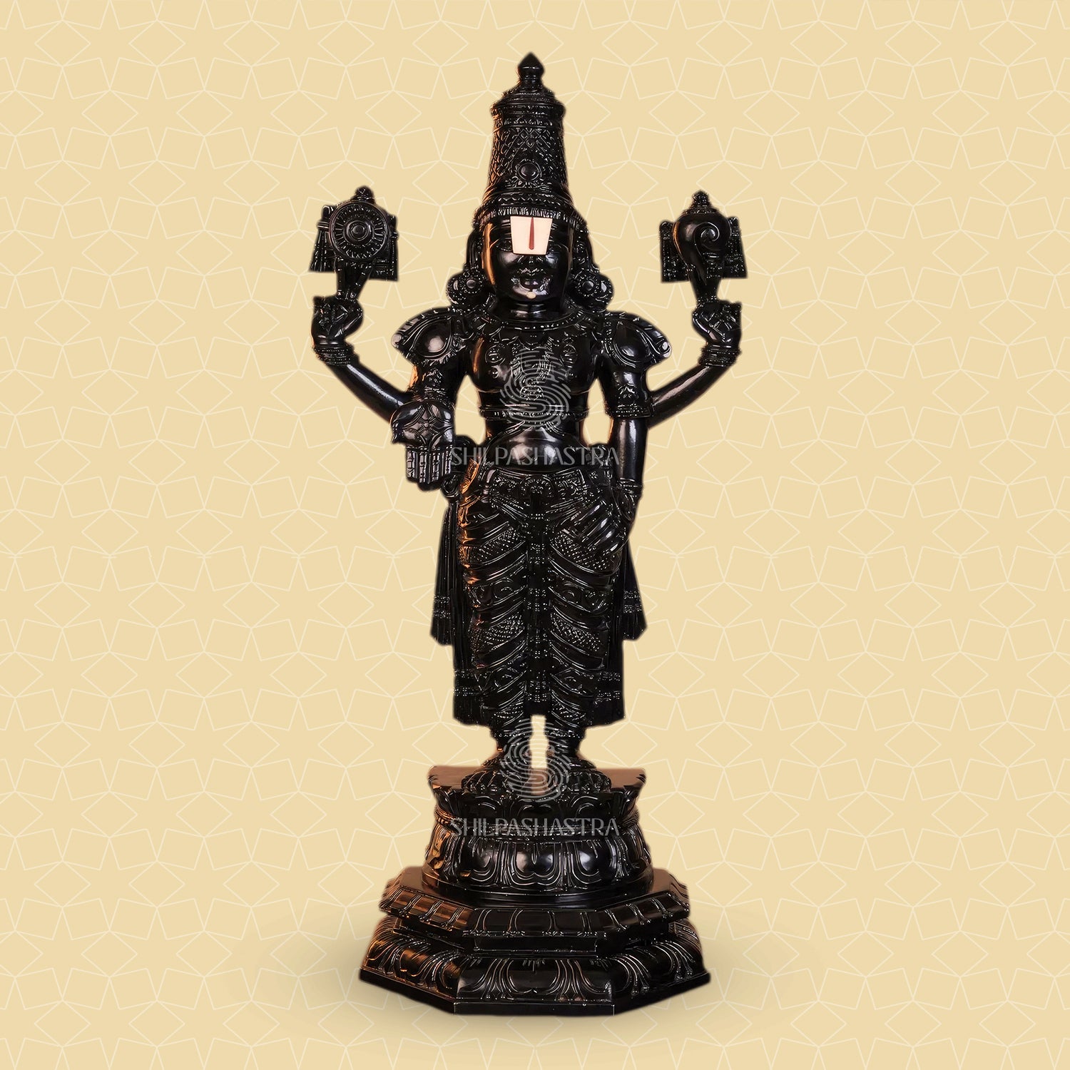 Kalyana Srinivasa Perumal Idol Black Finish – Traditional South Indian Art