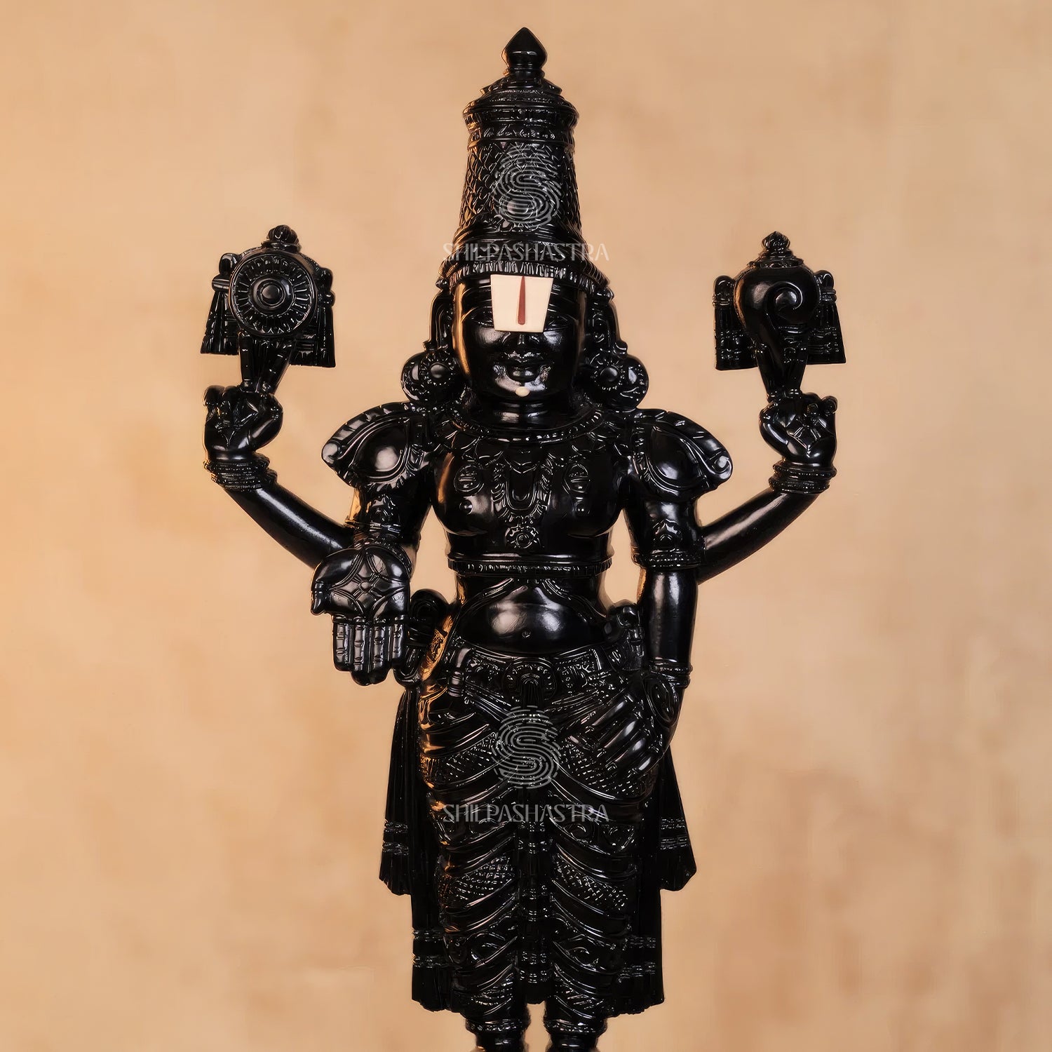 Kalyana Srinivasa Perumal Idol Black Finish – Traditional South Indian Art