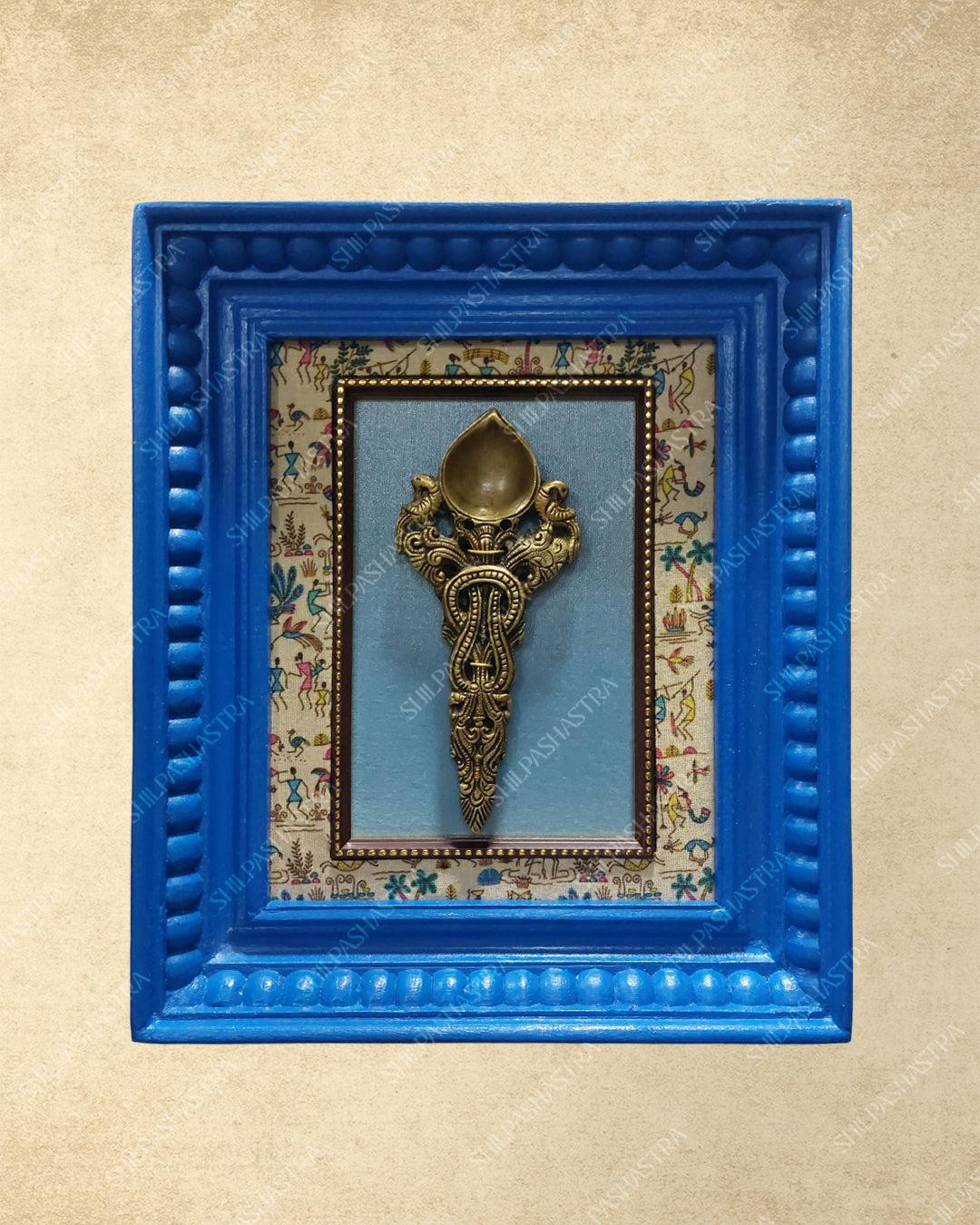 Brass Metal Heritage Frame – Manipuri Style with Vembu Wood