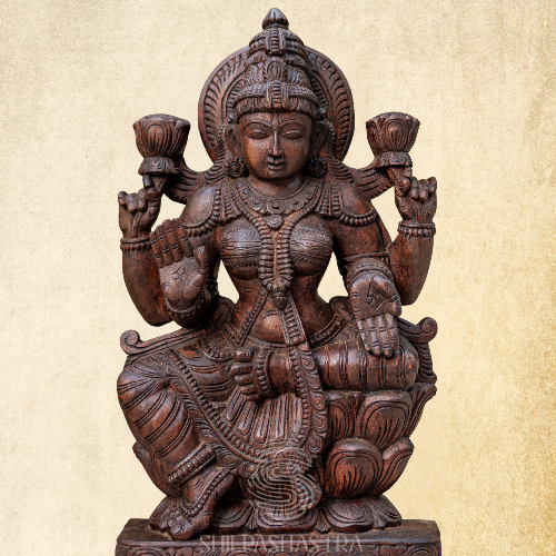 Magnificent Handcrafted Goddess Lakshmi Idol - 3 Feet
