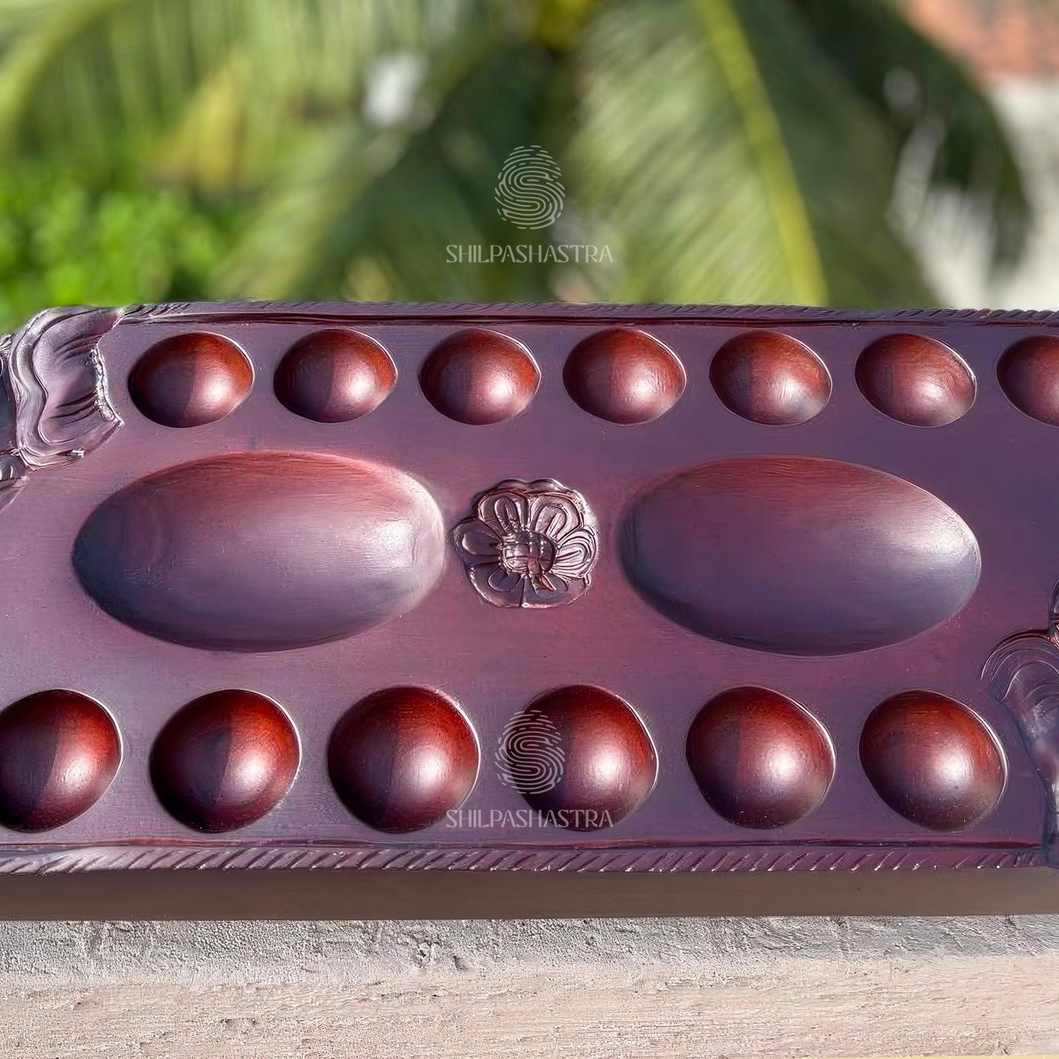 Elephant Pallanguzhi – Traditional Melamine Finish Heritage Game Board