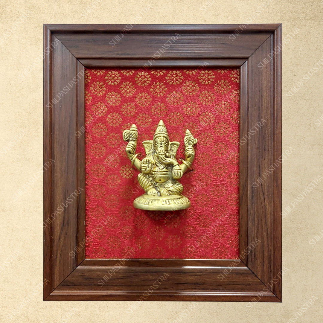 Brass Ganesha in Fibre Frame