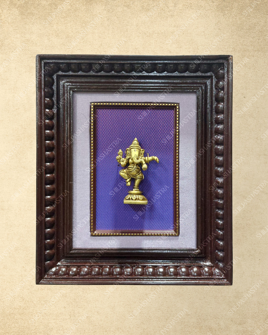 Brass Metal Heritage Frame – Manipuri Style with Vembu Wood