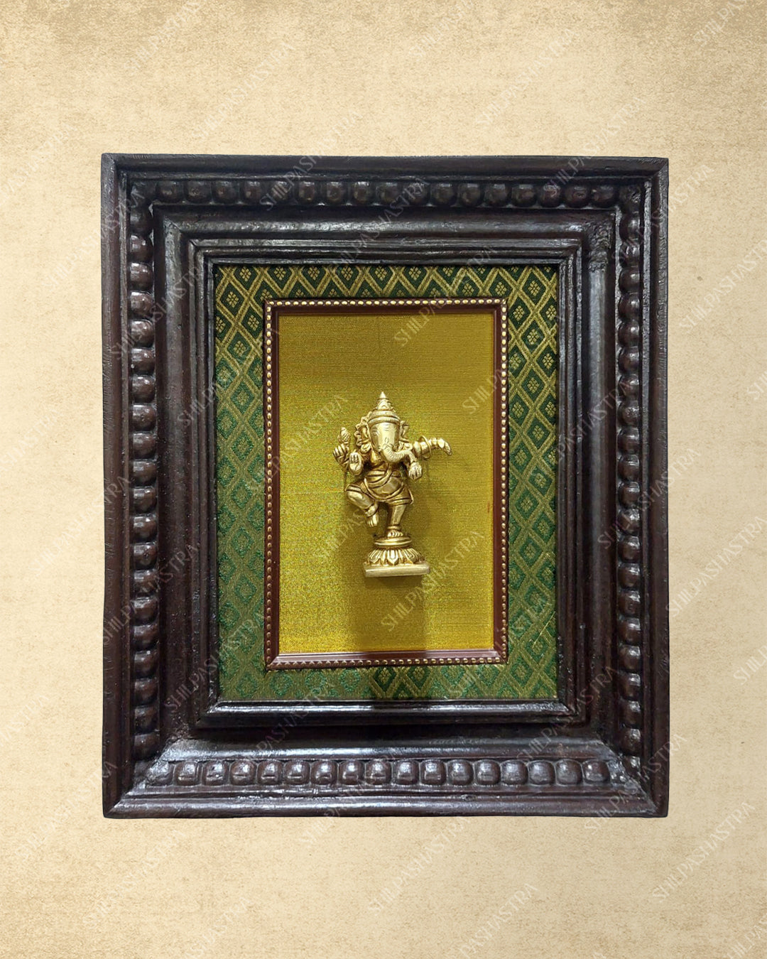 Brass Metal Heritage Frame – Manipuri Style with Vembu Wood