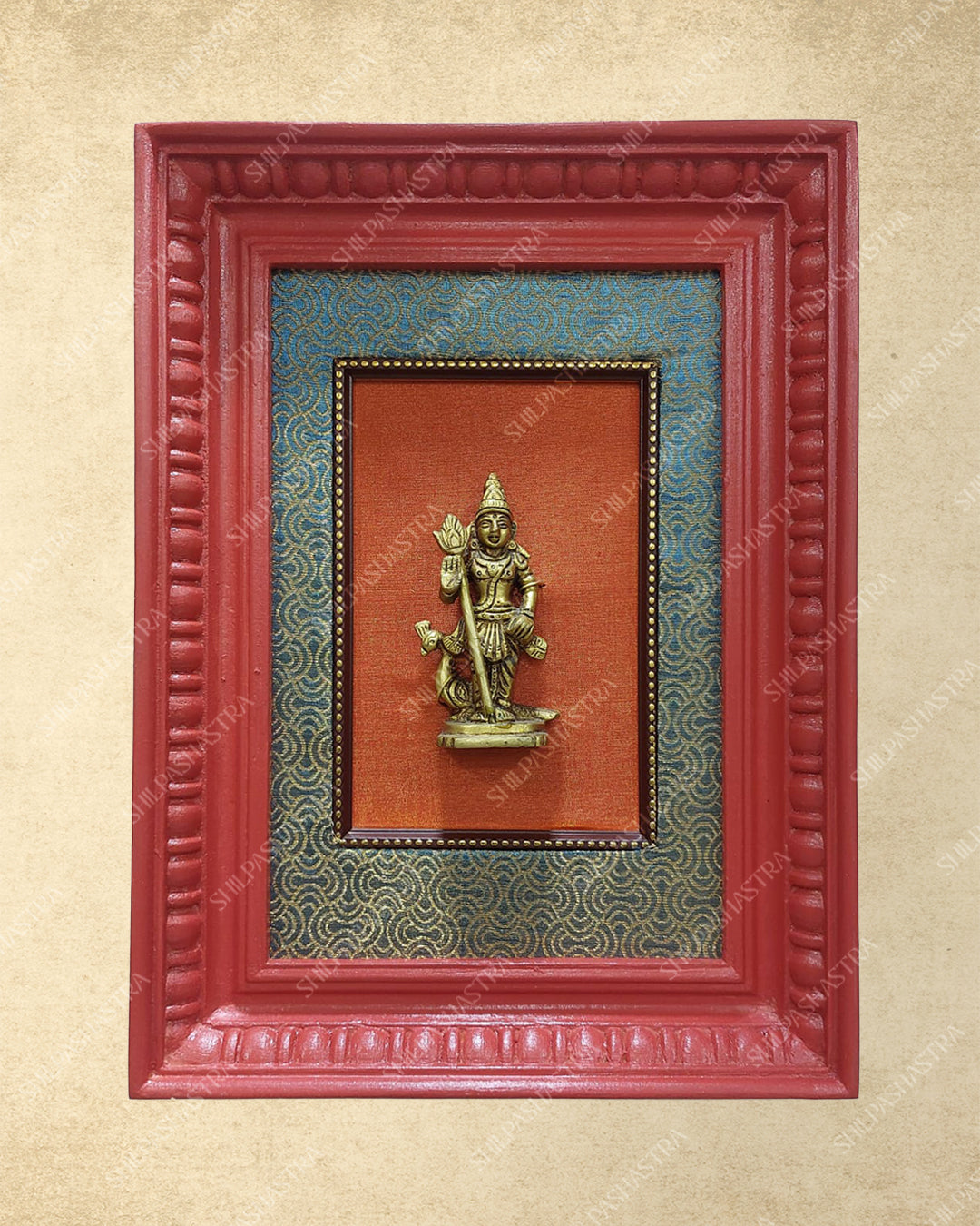 Brass Metal Vintage Frame | Handcrafted Manipuri Style Wall Decor