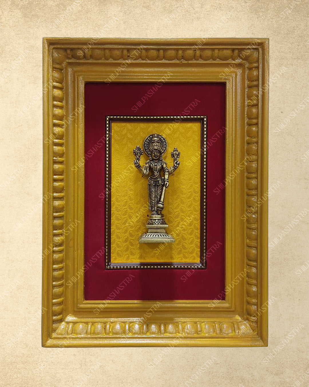 Brass Metal Vintage Frame | Handcrafted Manipuri Style Wall Decor