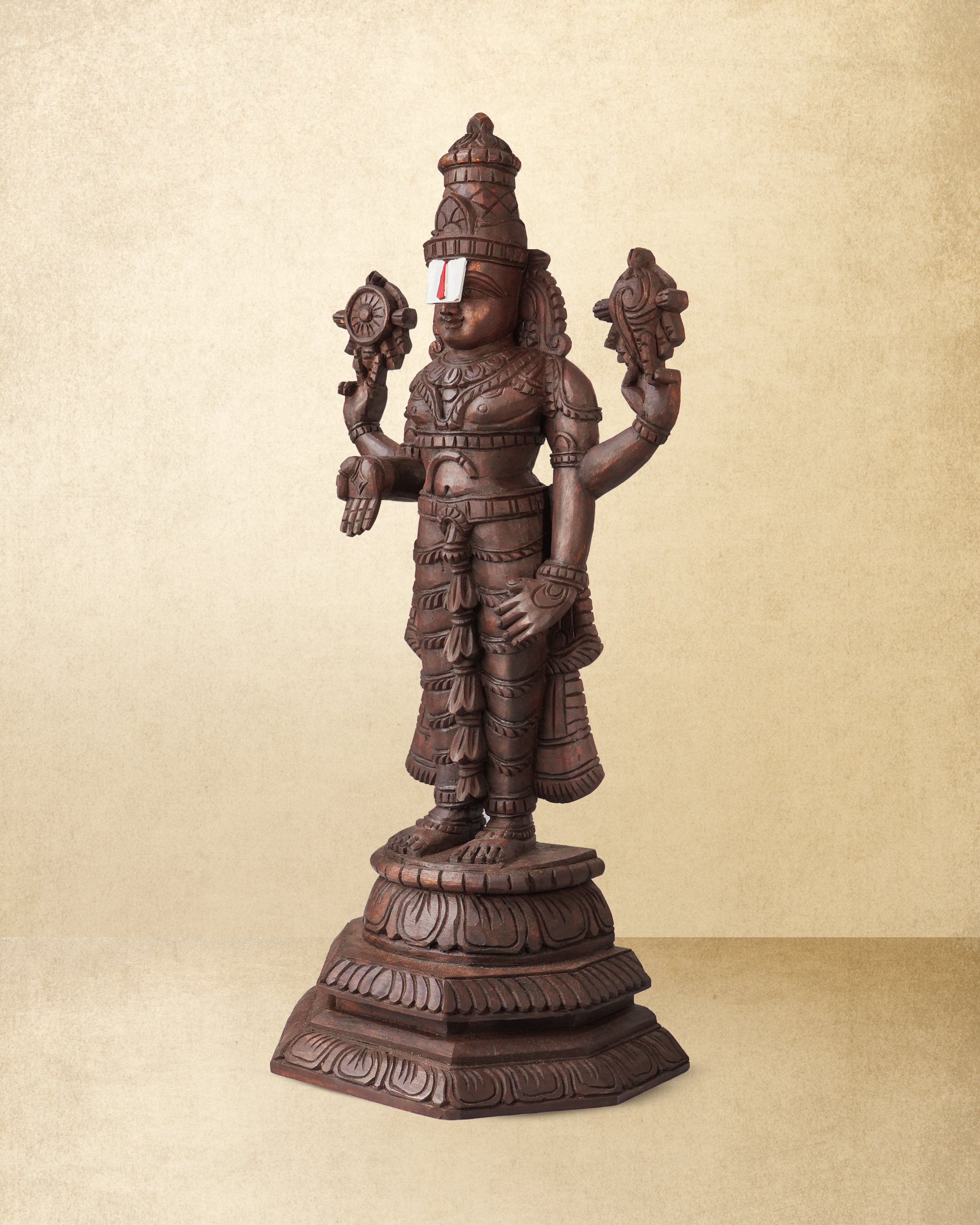 Kalyana Srinivasa Perumal - Wood Color - 2 Feet