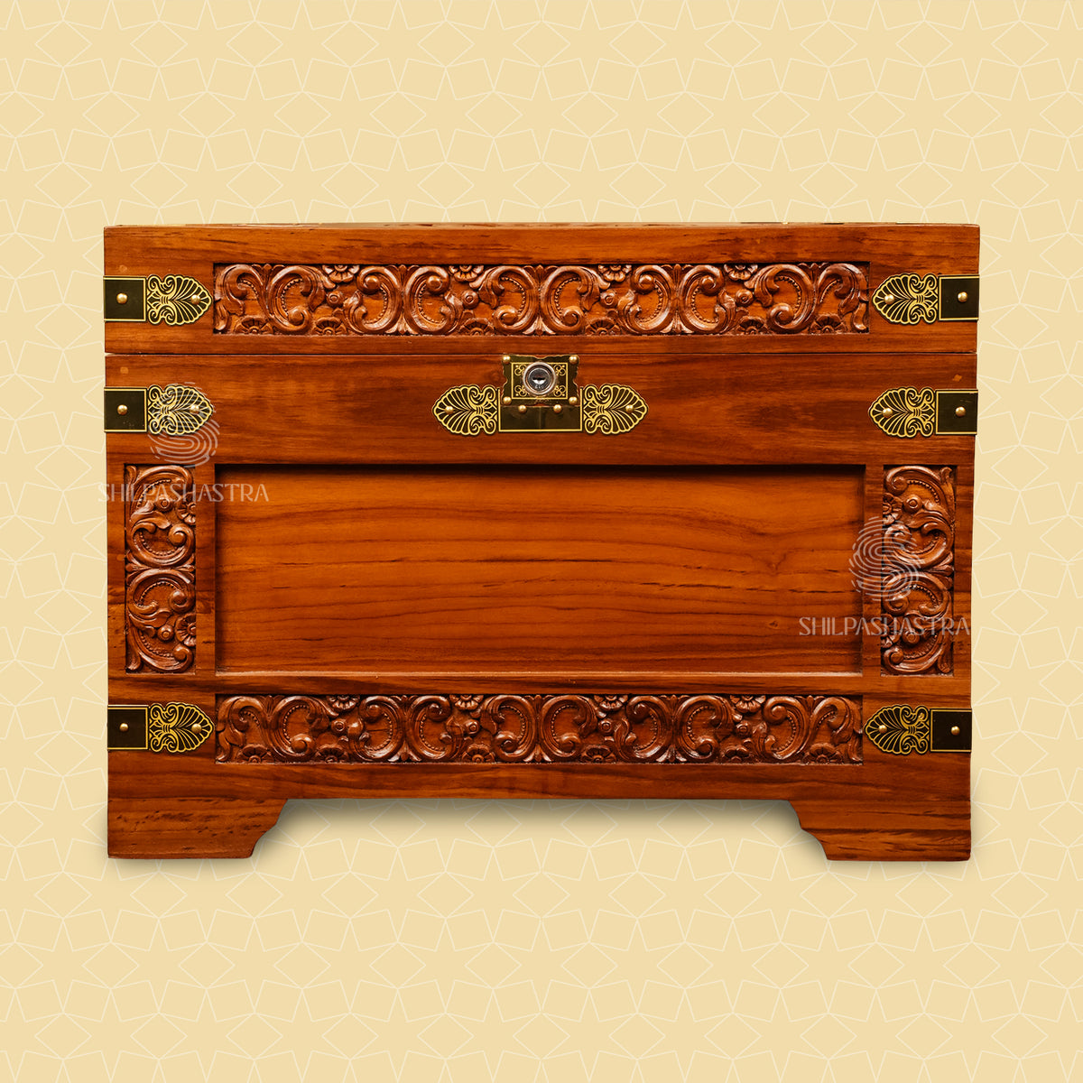 Handcrafted Teak Wood Golu Padi Box | Shilpashastra
