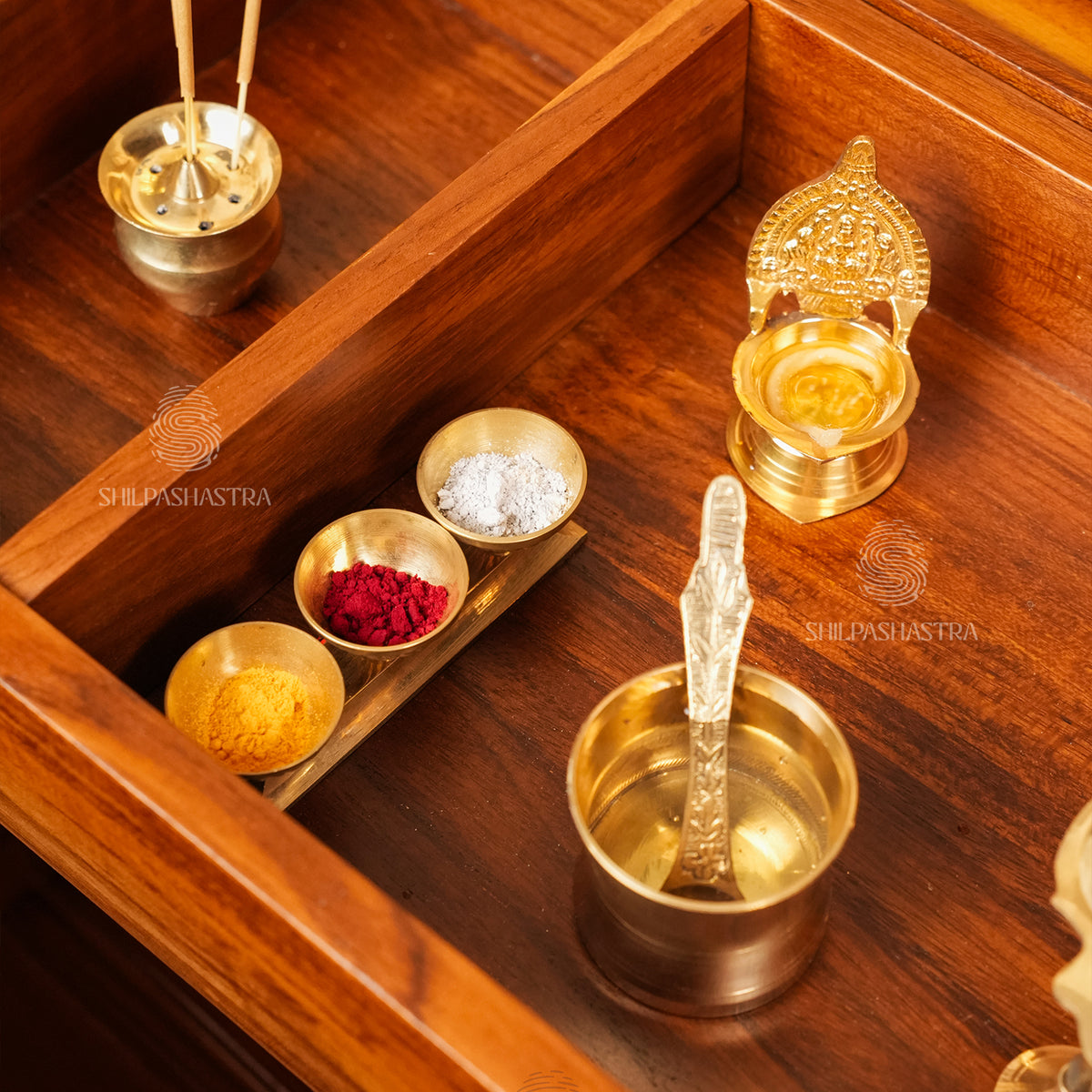 Handcrafted Teak Wood Golu Padi Box | Shilpashastra