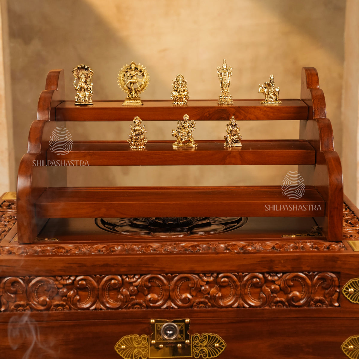 Handcrafted Teak Wood Golu Padi Box | Shilpashastra