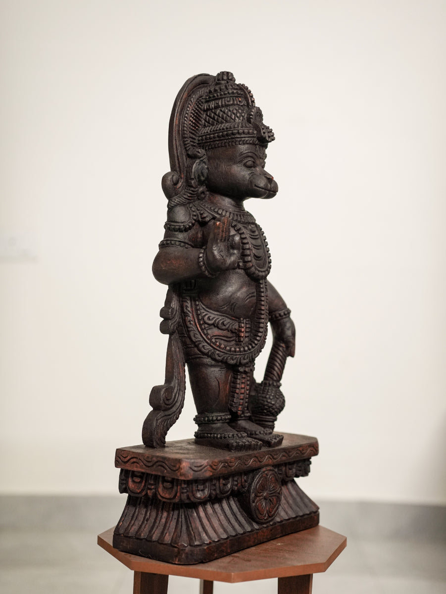 Lord Hanuman Idol - Handcrafted South Indian Art