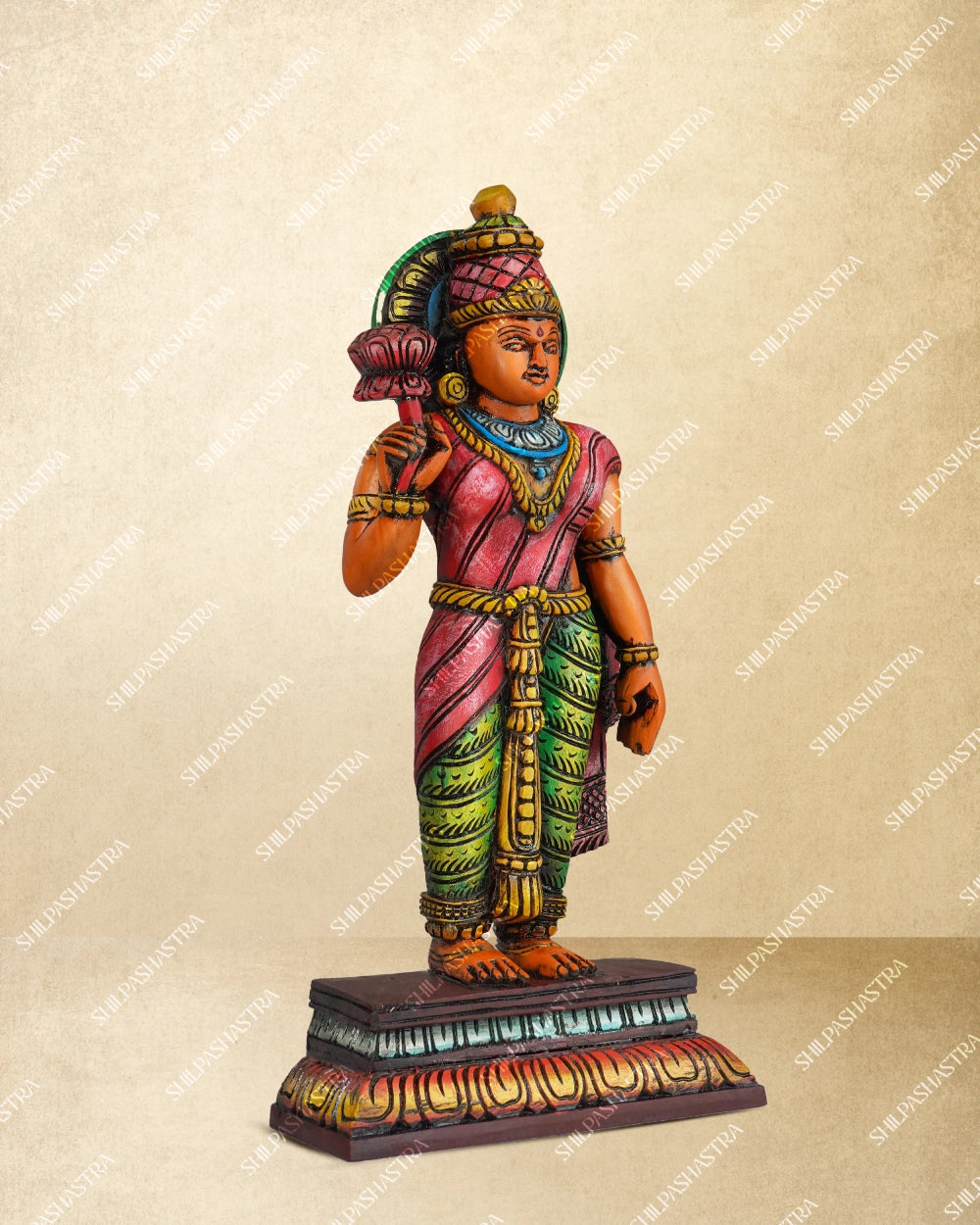 Sri Ramar, Seetha, Lakshmanan & Hanuman Handcrafted Wooden Set