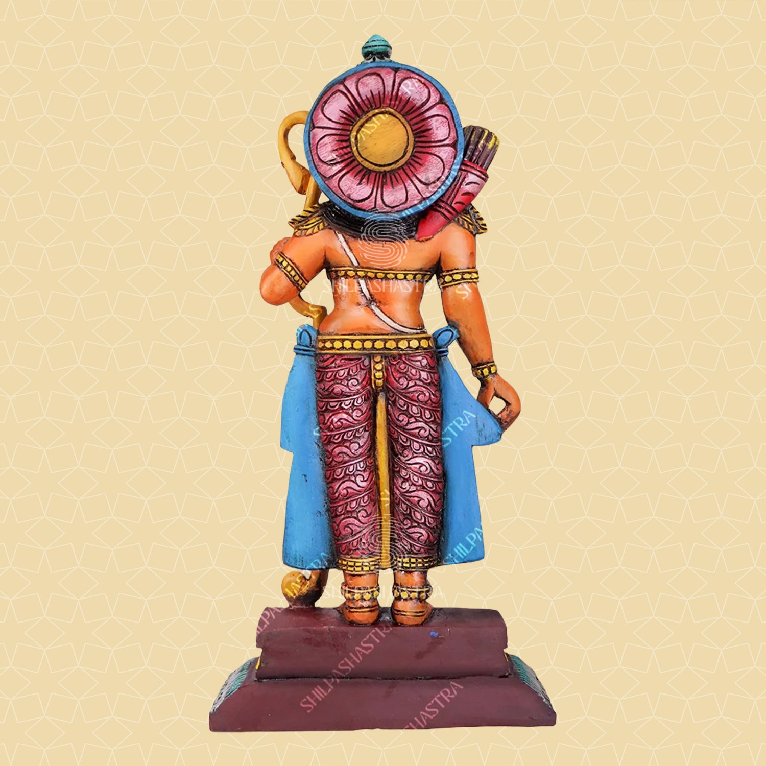 Sri Ramar, Seetha, Lakshmanan & Hanuman Handcrafted Wooden Set