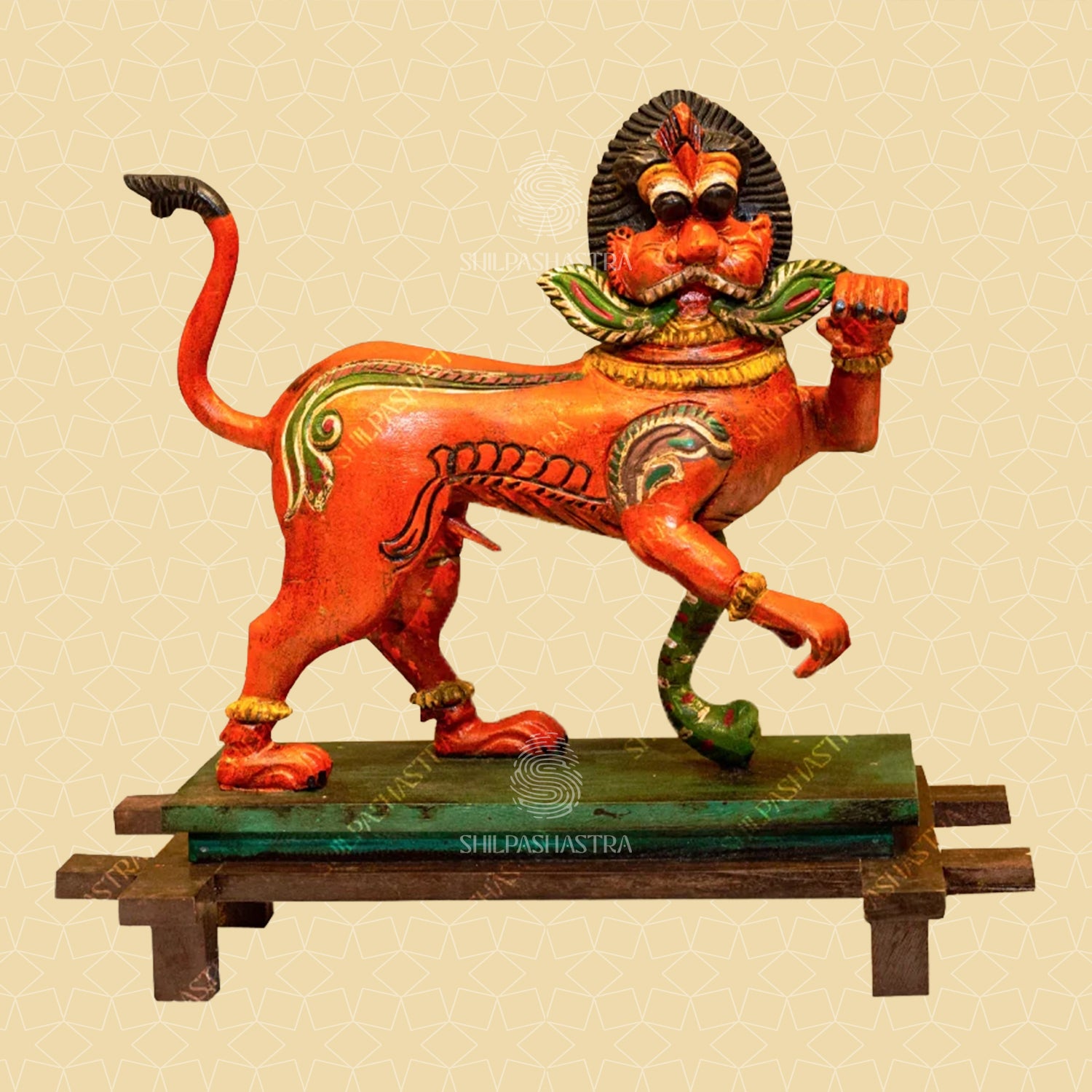 Yaazhi Handcrafted Wooden Vaahanam