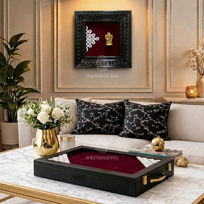 Premium Teakwood Brass Idol Heritage Frame