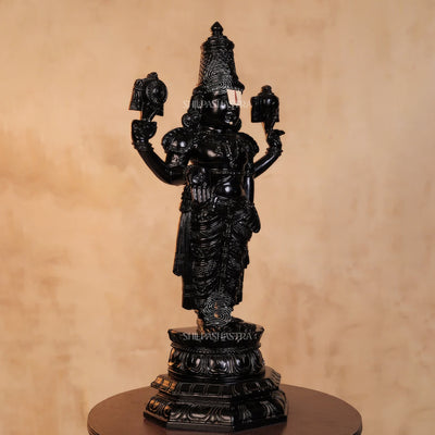 Kalyana Srinivasa Perumal Idol Black Finish – Traditional South Indian Art