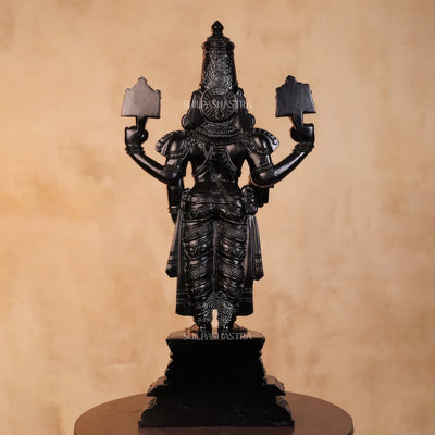 Kalyana Srinivasa Perumal Idol Black Finish – Traditional South Indian Art