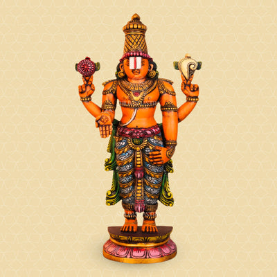 Kalyana Srinivasa Perumal Handcrafted Wooden Idol