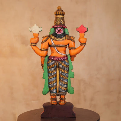Kalyana Srinivasa Perumal Handcrafted Wooden Idol
