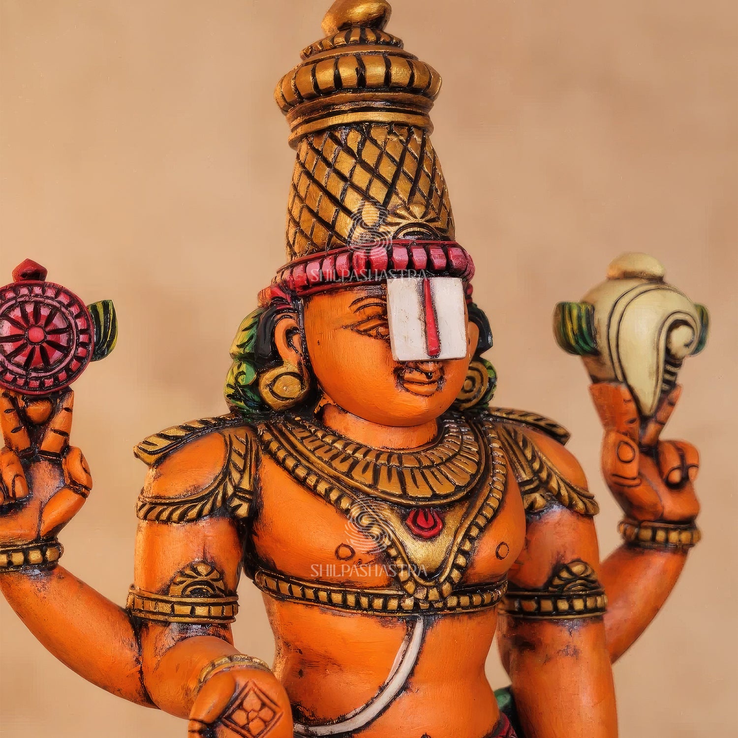 Kalyana Srinivasa Perumal Handcrafted Wooden Idol