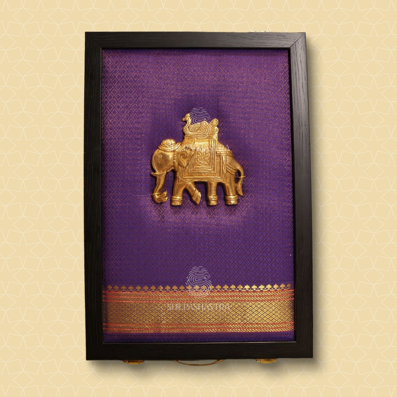 Premium Brass Ambari Wedding Saree Box | Traditional Bridal Gift Box 14x9