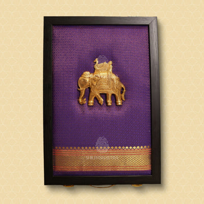 Premium Brass Ambari Wedding Saree Box | Traditional Bridal Gift Box 14x9
