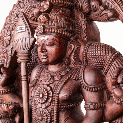 Thiruchendur Murugan | 4-Feet Handcrafted Wooden Idol | Shilpashastra