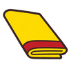 Rich yellow silk exterior with classic red border