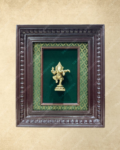 Brass Metal Heritage Frame – Manipuri Style with Vembu Wood