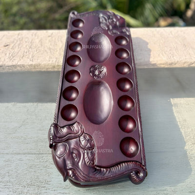 Elephant Pallanguzhi – Traditional Melamine Finish Heritage Game Board