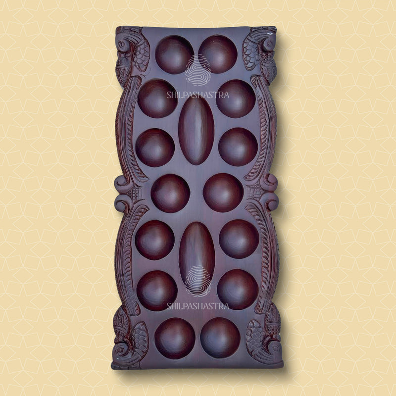 Parrot Pallanguzhi – Traditional Melamine Finish Heritage Game Board
