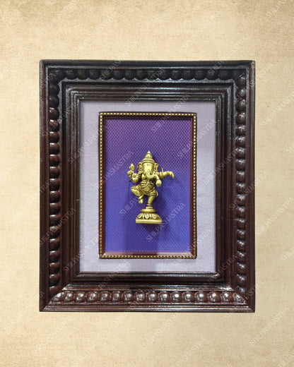 Brass Metal Heritage Frame – Manipuri Style with Vembu Wood