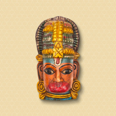 Hanuman Hand Carved Wooden Wall Mask