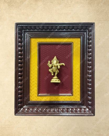Brass Metal Heritage Frame – Manipuri Style with Vembu Wood