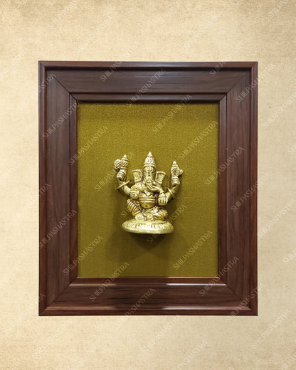 Brass Idol in Fibre Frame