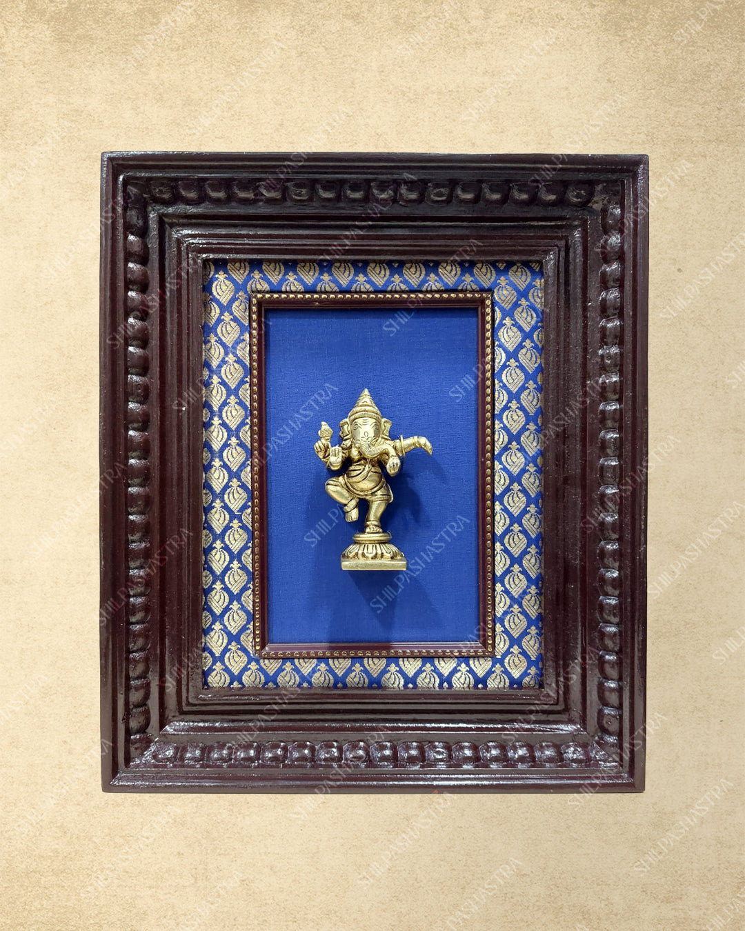 Brass Metal Heritage Frame – Manipuri Style with Vembu Wood