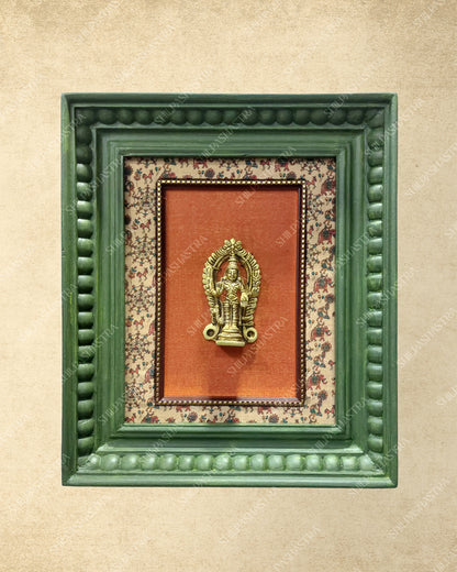 Brass Metal Heritage Frame – Manipuri Style with Vembu Wood