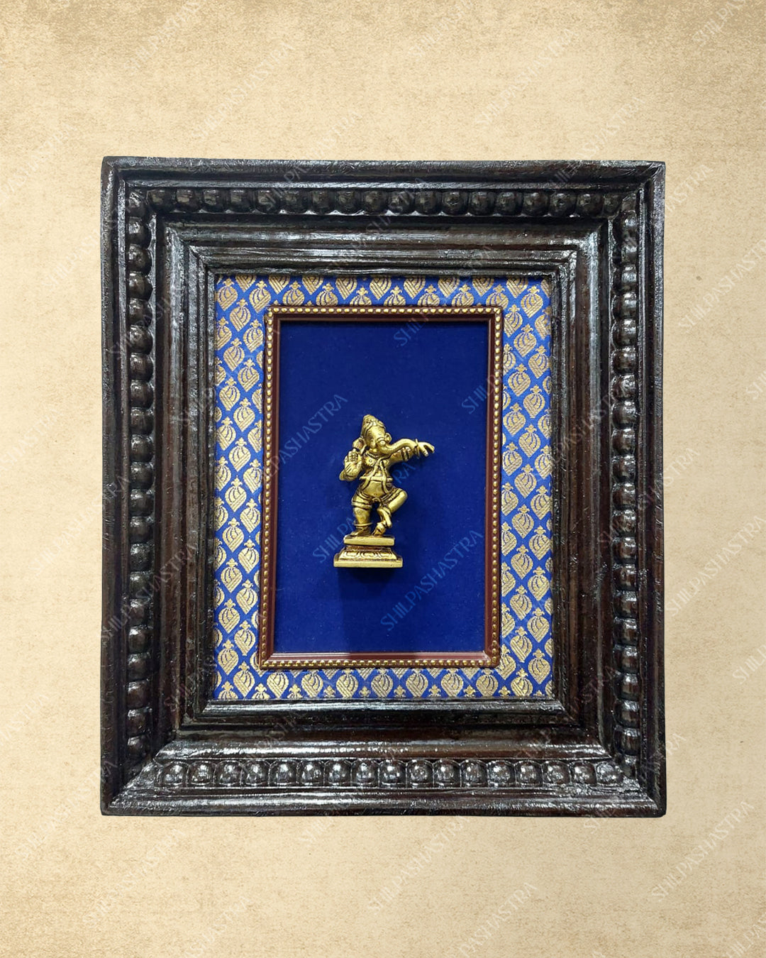 Brass Metal Heritage Frame – Manipuri Style with Vembu Wood