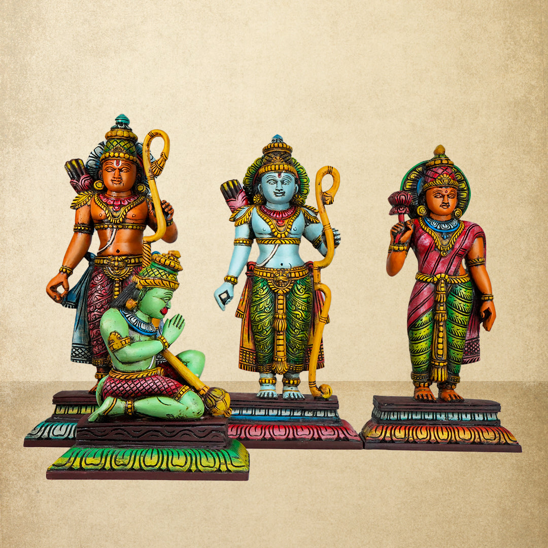 Sri Ramar,Seetha, Lakshmanan & Hanuman Set
