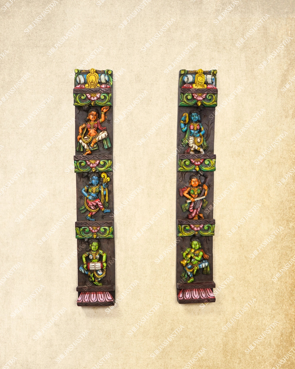 Dancing Ladies Handcrafted Wooden Wall Panel