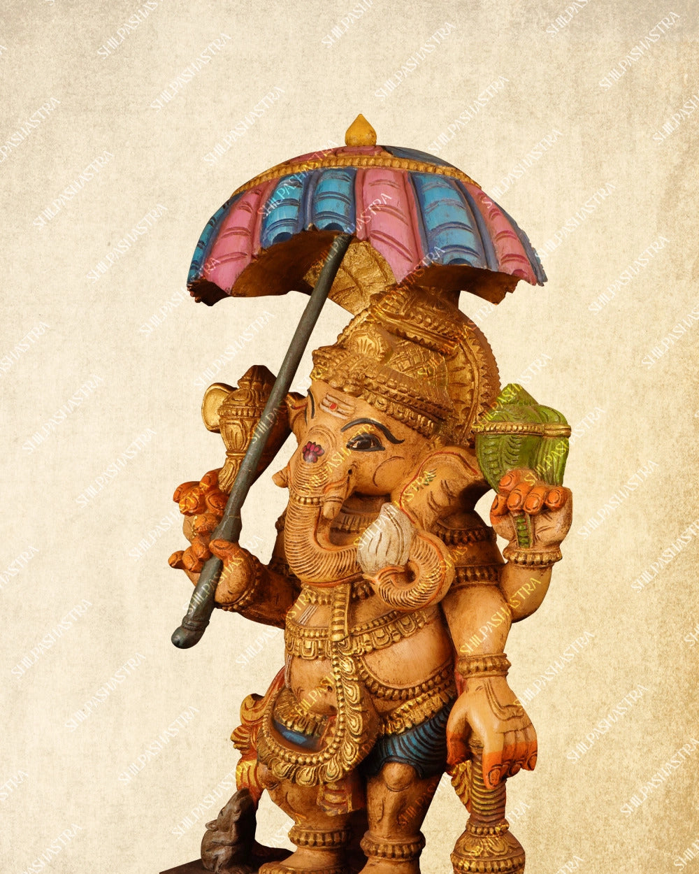 Handcrafted Bright Color Finish Yatra Ganesh