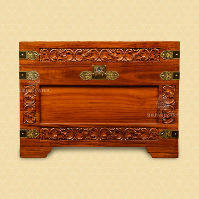 Handcrafted Teak Wood Golu Padi Box | Shilpashastra