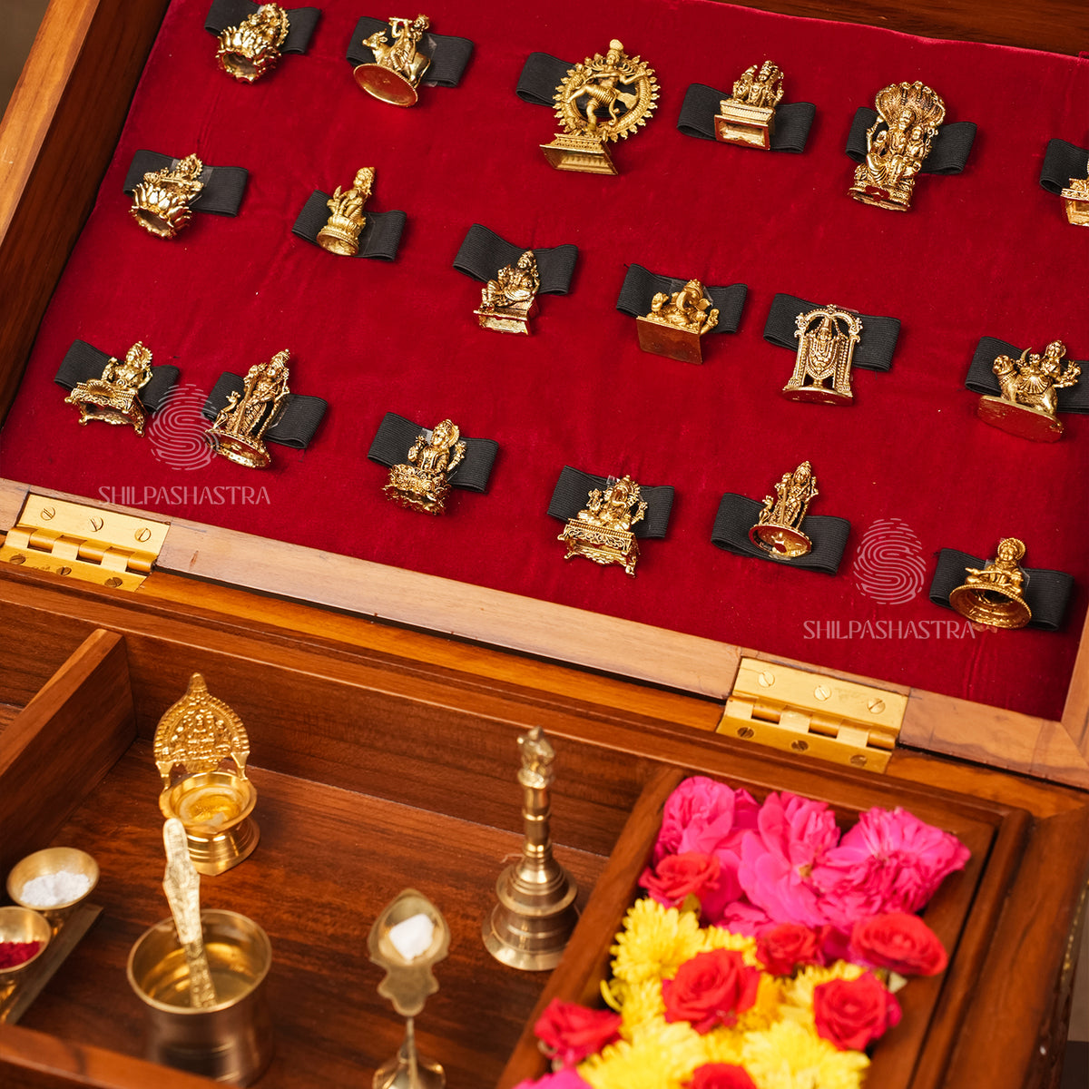 Handcrafted Teak Wood Golu Padi Box | Shilpashastra