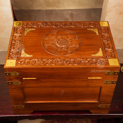 Handcrafted Teak Wood Golu Padi Box | Shilpashastra