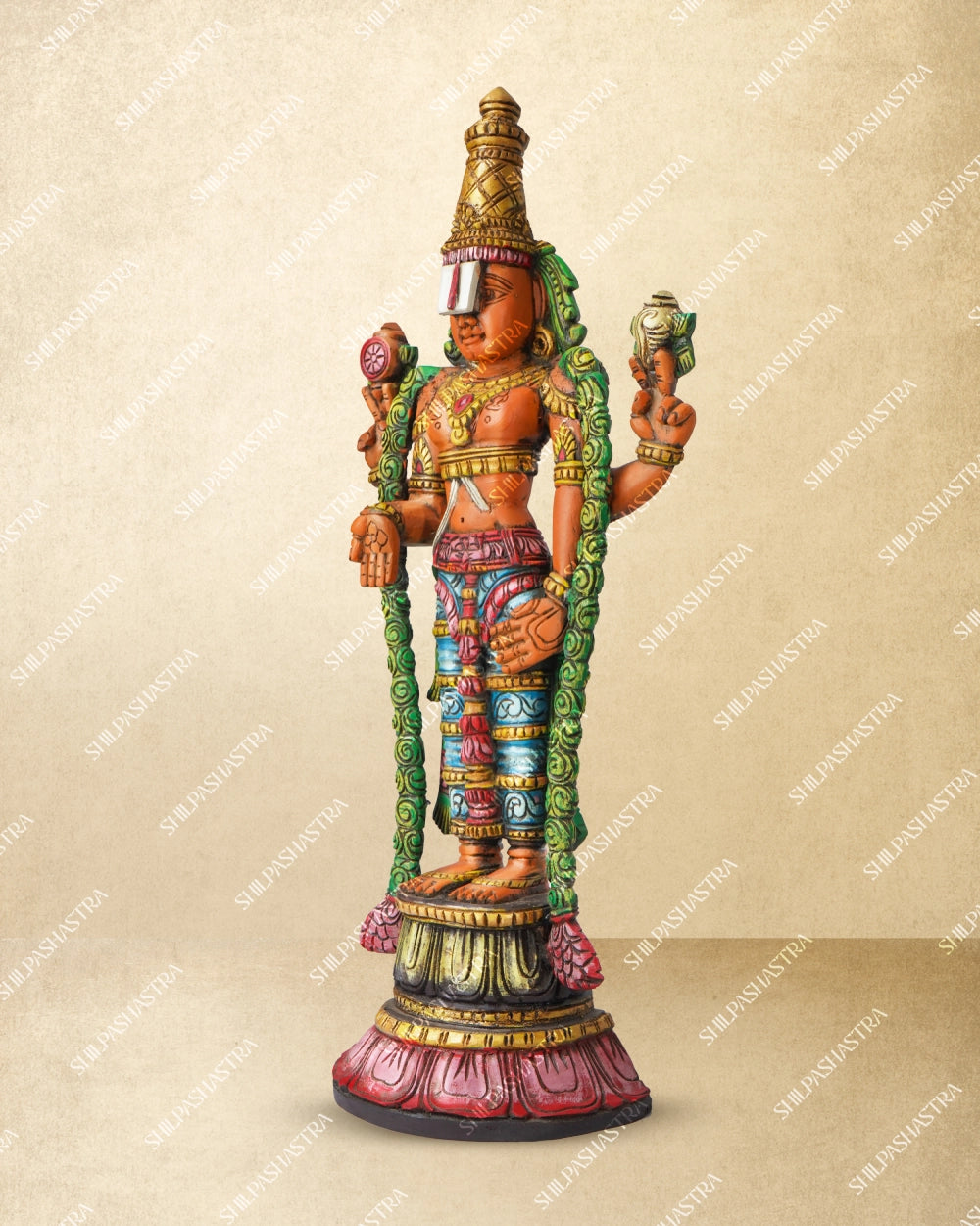 Kalyana Srinivasa Perumal Handcrafted Wooden Idol
