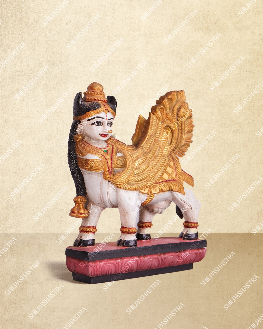 Kamadhenu Handcrafted Wooden Idol