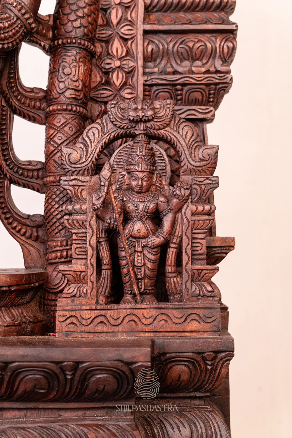 Thiruchendur Murugan | 4-Feet Handcrafted Wooden Idol | Shilpashastra