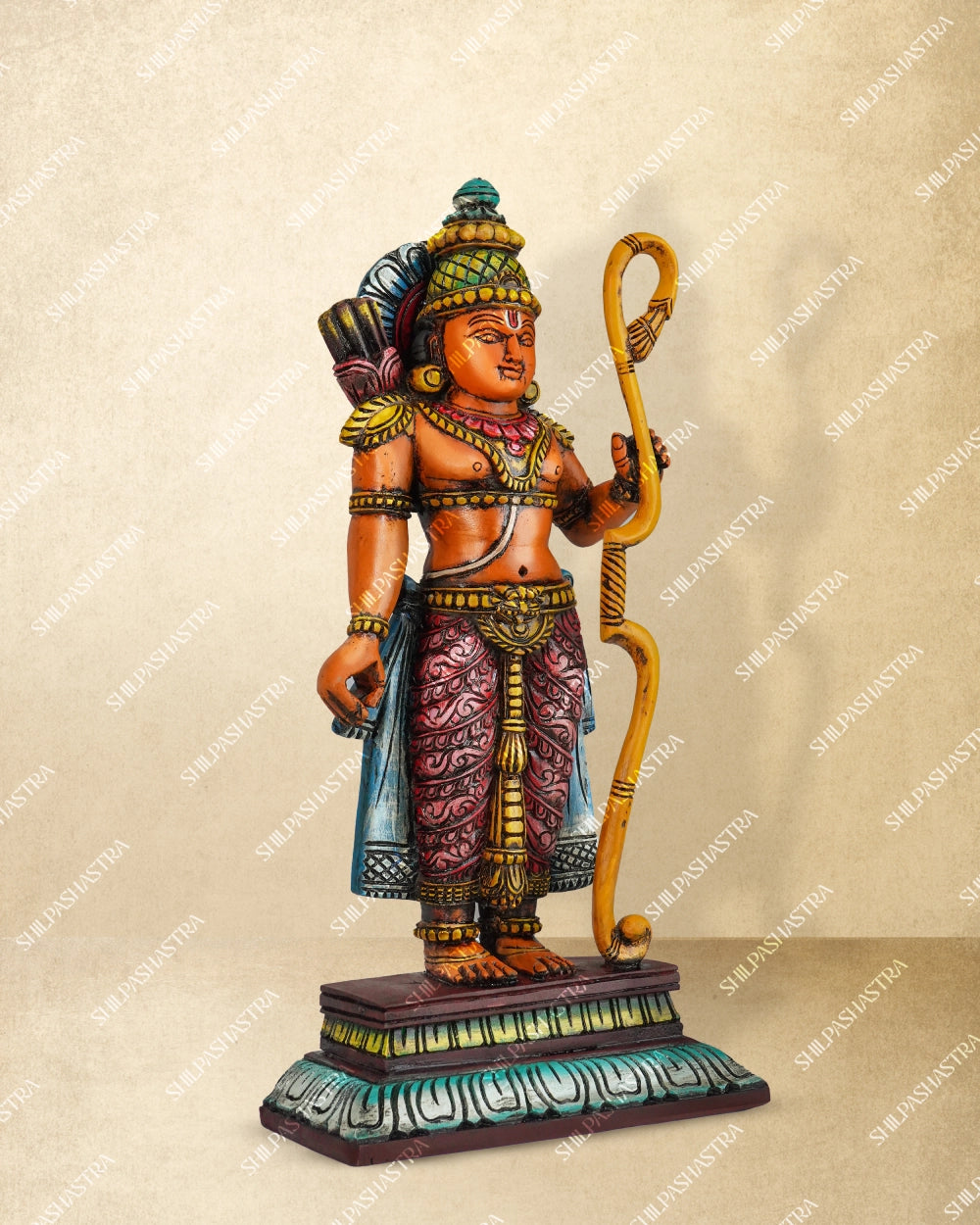 Sri Ramar, Seetha, Lakshmanan & Hanuman Handcrafted Wooden Set