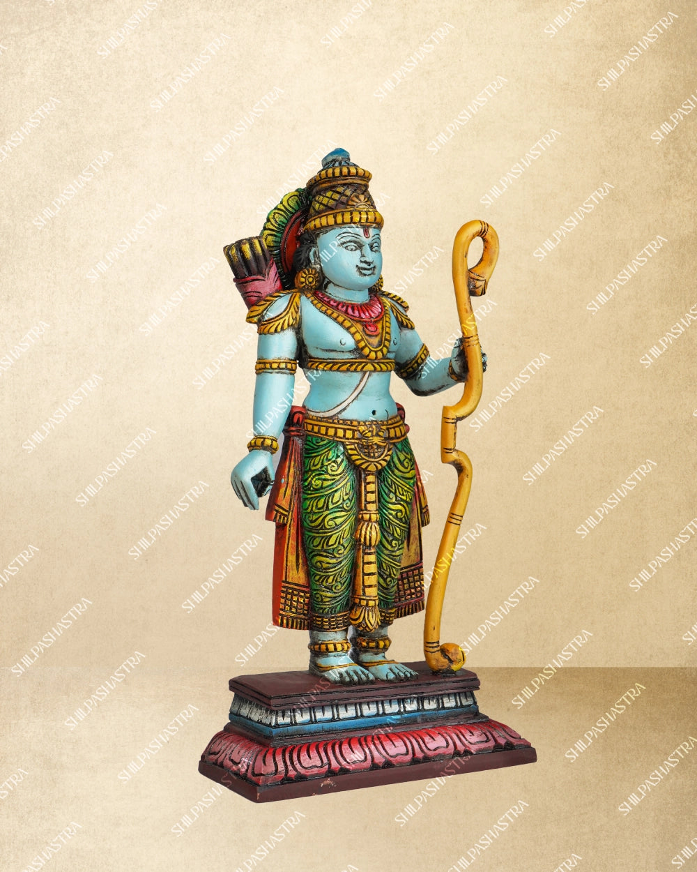 Sri Ramar, Seetha, Lakshmanan & Hanuman Handcrafted Wooden Set